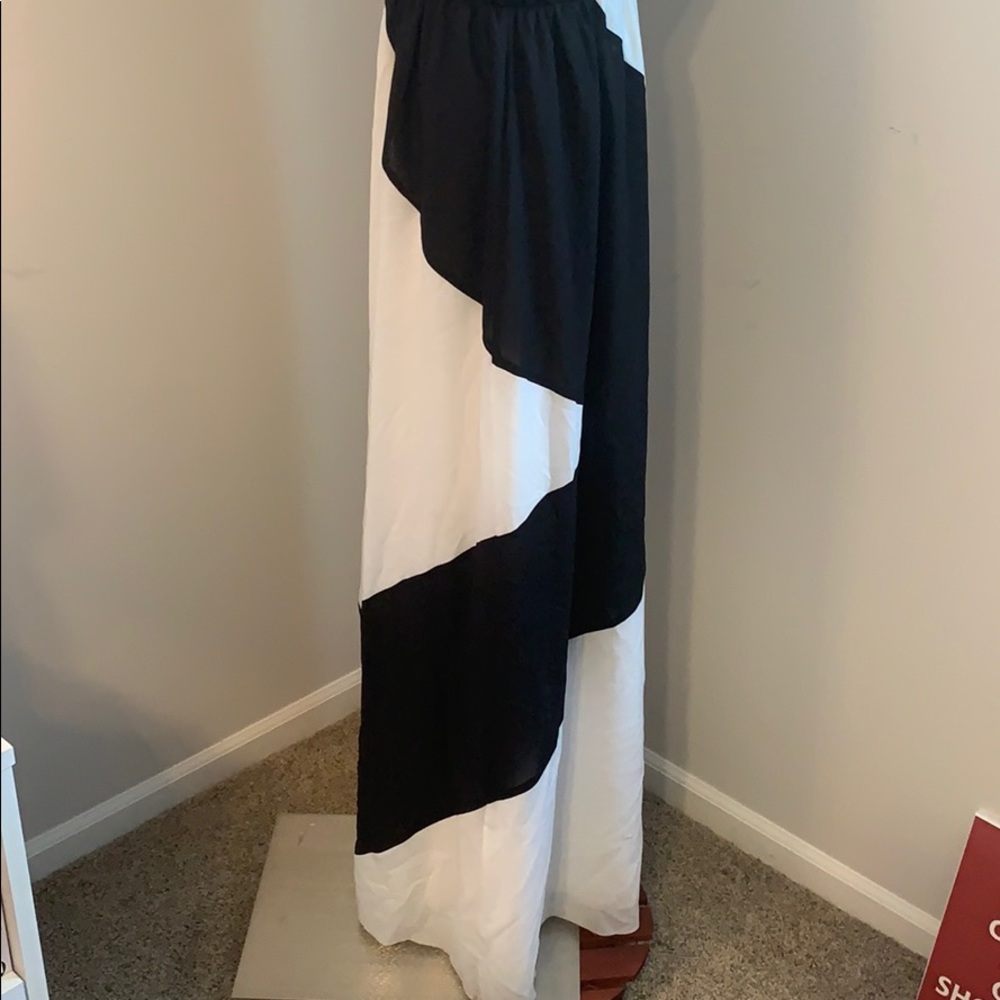 Chevron Color Block Maxi With Neon Collar - image 5